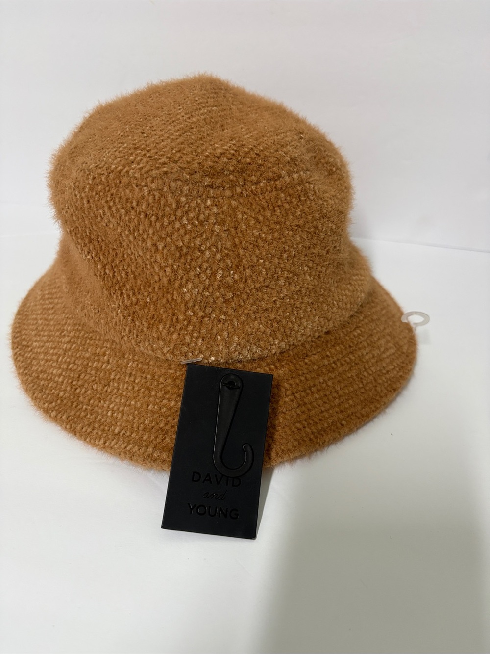 David and Young Textured Camel Brown Bucket Hat